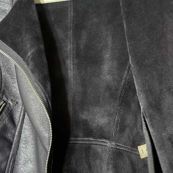 Vince Camuto Black Faux Leather Moto Jacket - Picture 8 of 9